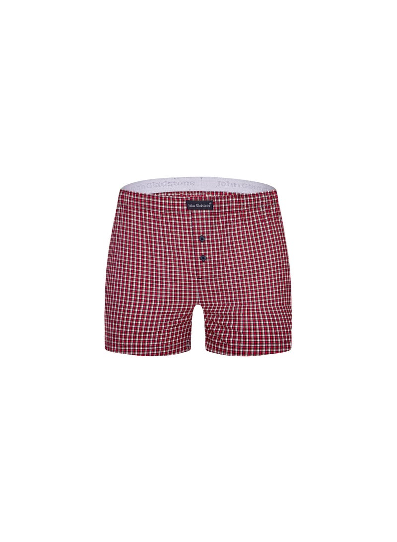 John Gladstone Men's Cotton Woven Boxer - Pack of 2 - Image 2